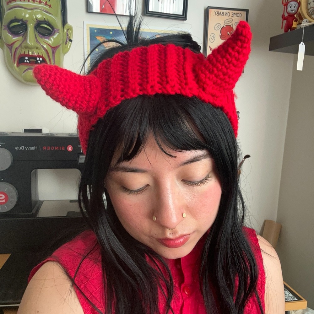 Crochet Devil Headband